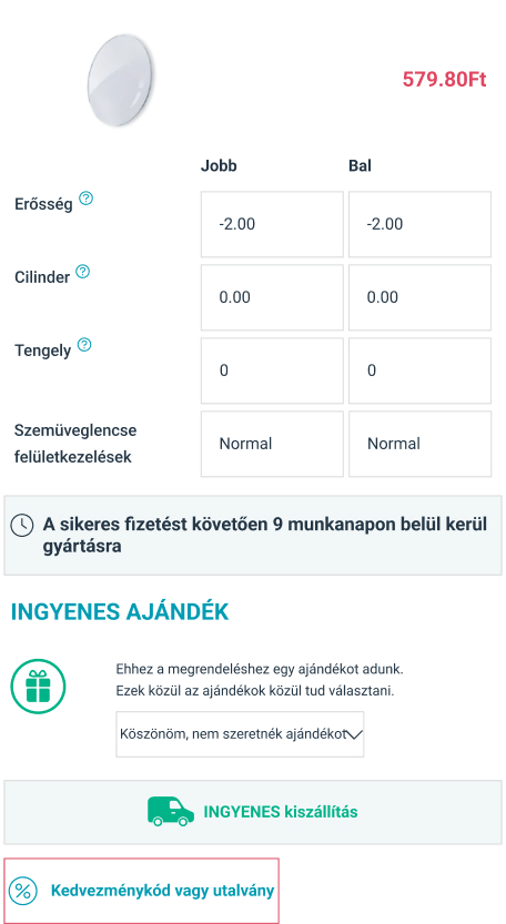 Discount voucher for uploading your glasses prescription