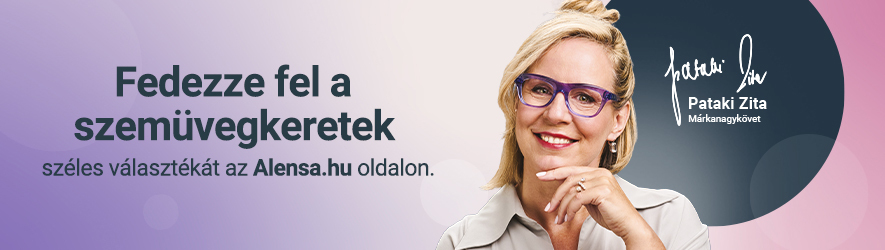 Pataki Zita dioptriás szemüvegben