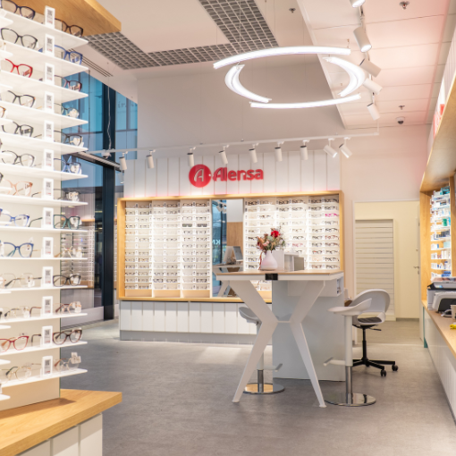 Interiér optiky Budapest