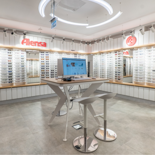 Interiér optiky Budapest