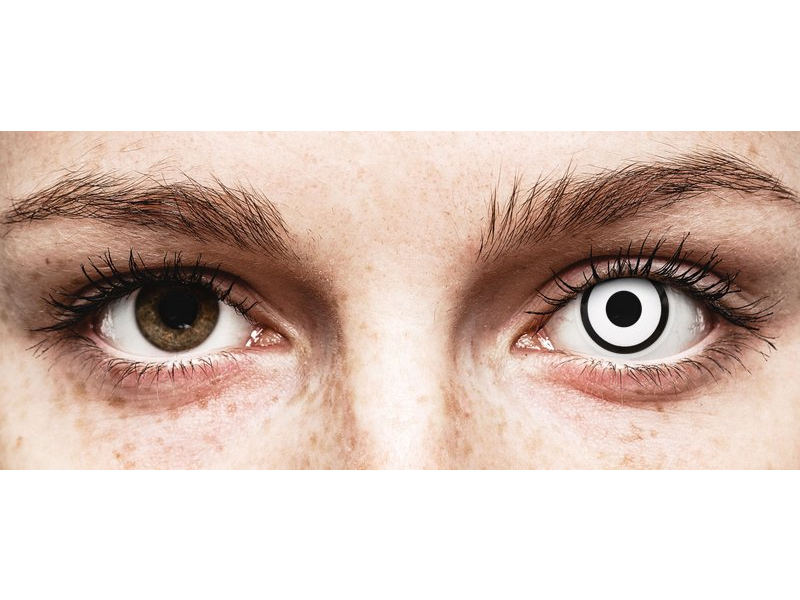 Fehér White Zombie ColourVUE Crazy Lens kontaktlencse - dioptria nélkül (2 db lencse)