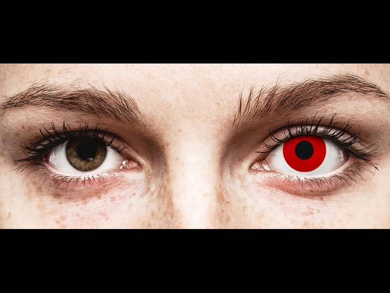 Piros Red Devil ColourVUE Crazy Lens napi lencsék - dioptria nélkül (2 db lencse)